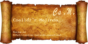 Csellár Melinda névjegykártya